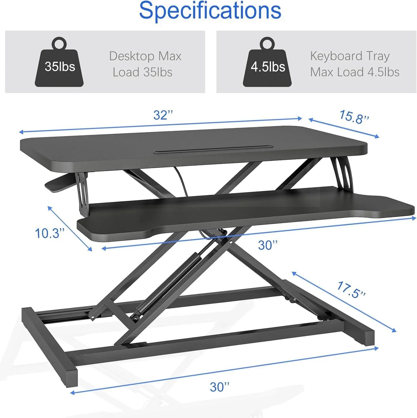 Desk Converter Standing Desk - Adjustable