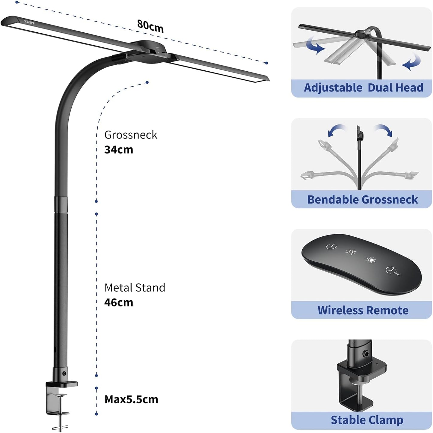 LED Desk Lamp - Adjustable - Light Bar