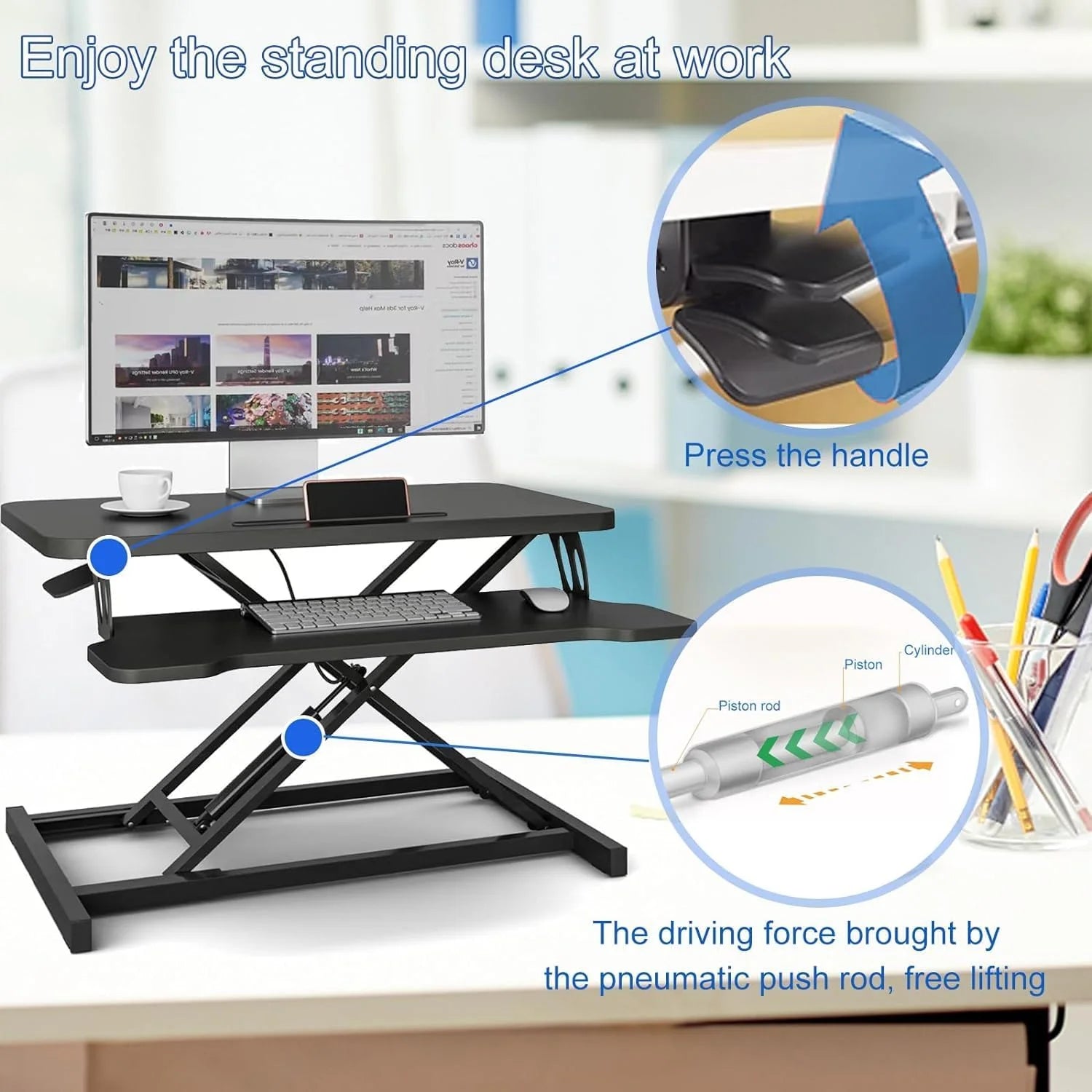 Desk Converter Standing Desk - Adjustable