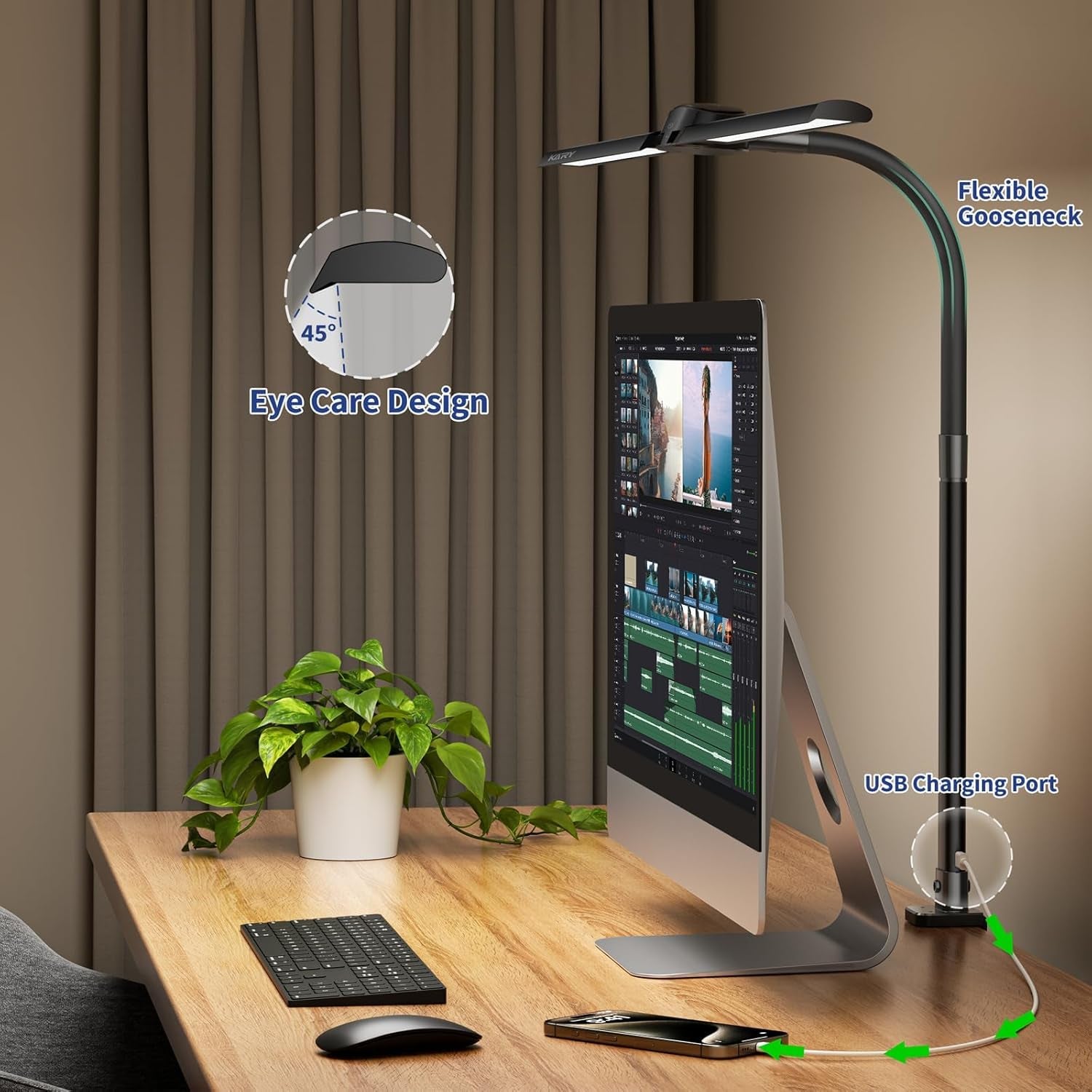 LED Desk Lamp - Adjustable - Light Bar